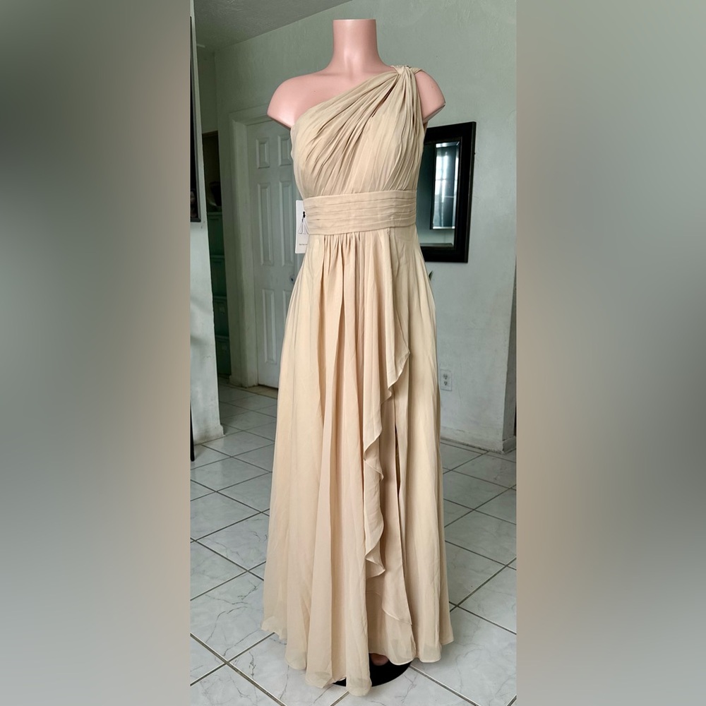 Faeriesty Elegant Cream Maxi versatile Dress fits 8 to.